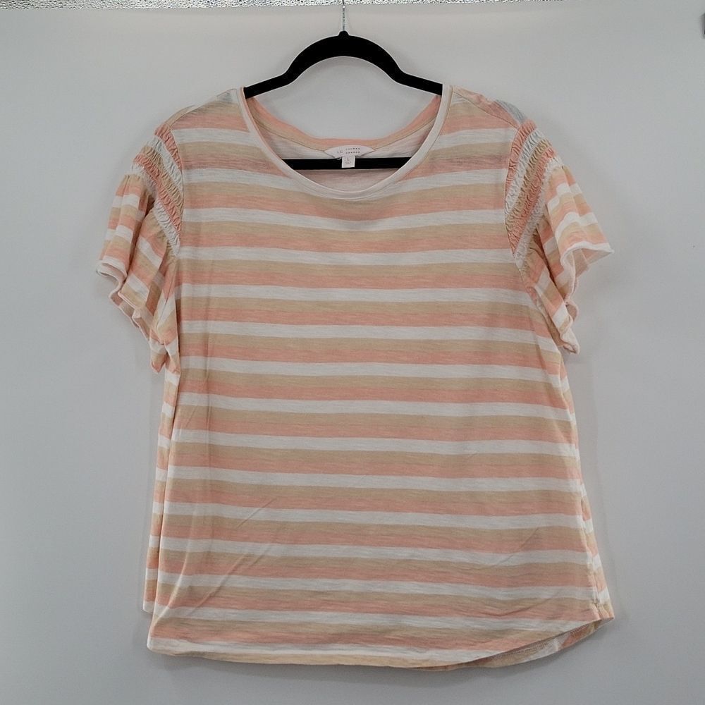 3For$20  LC Lauren Conrad top Peach &Cream size L